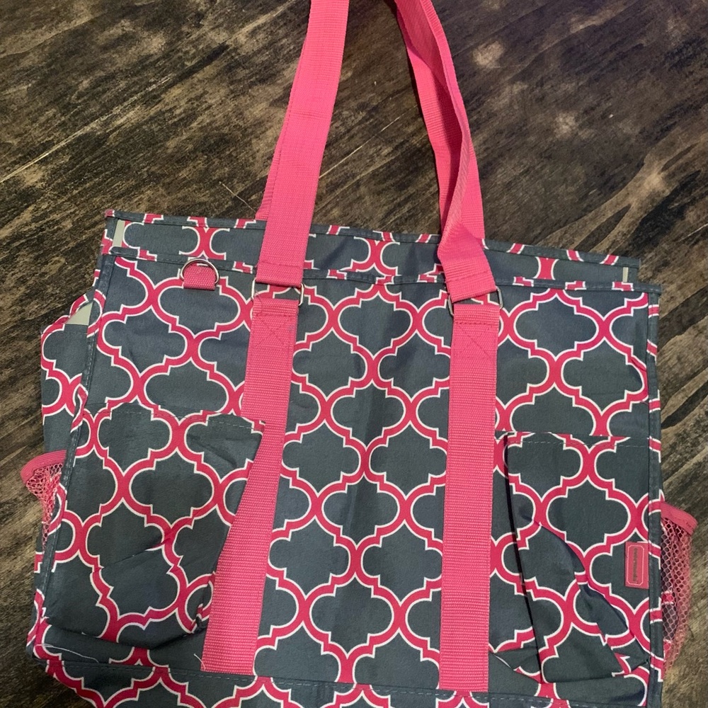 Stylish Pink and Gray Women's Tote Bag